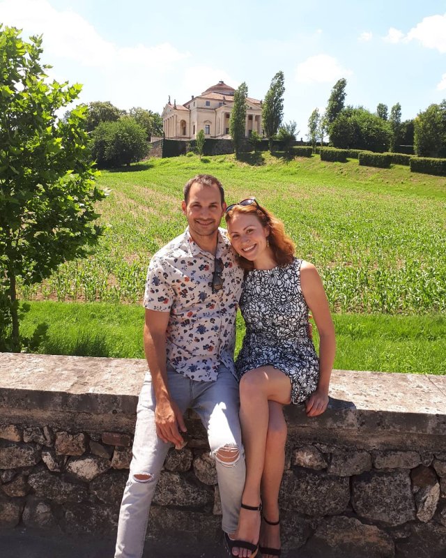 Travel couple Vicenza Italy